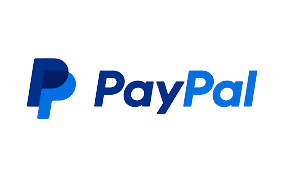 the paypal logo on a white background