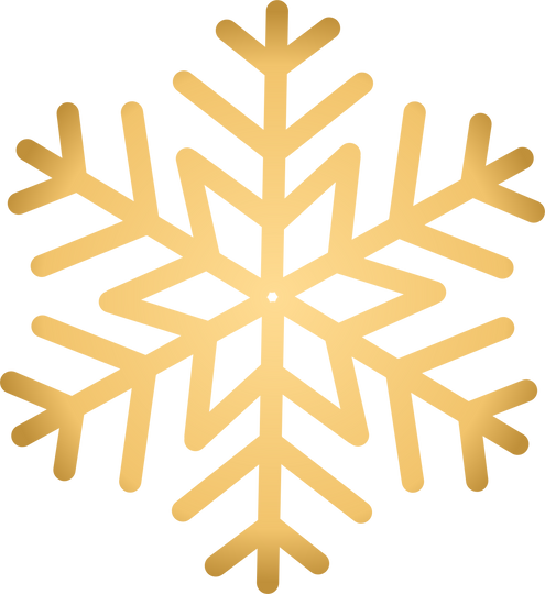 gold snow flakes